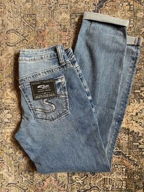 Silver Jeans Women Boyfriend Jeans - Light Blue Wash